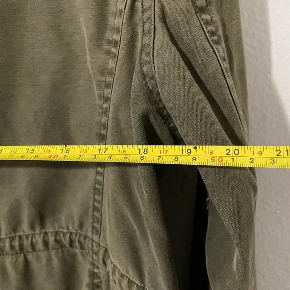 Levis Jacket Army Green Military Cargo Pockets Zip Snap Women's 6 - Picture 8 of 8